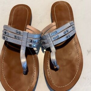 Kate Spade Silver Sandals Size 8.5
